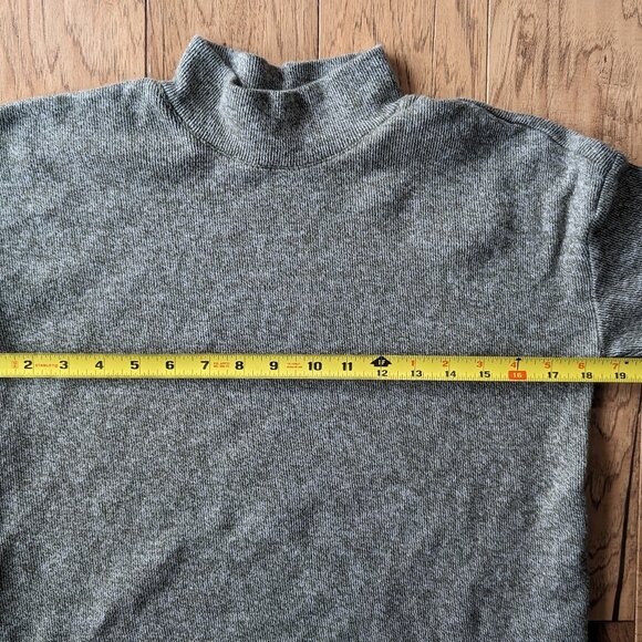 Threads 4 Thought 100% Organic Cotton Mock Neck Sweater Small Heather Green - Picture 3 of 7